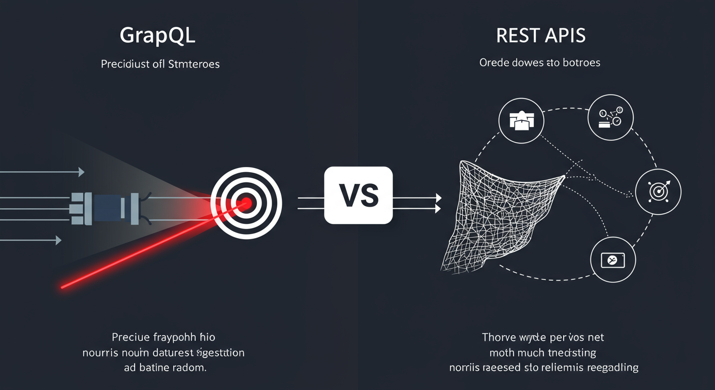 Abstract visual representing interconnected data nodes, illustrating GraphQL's graph nature.
